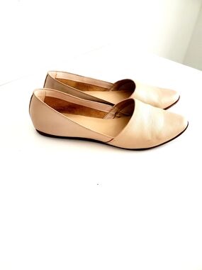 Aldo Nude Blush Leather Pointed Slip-On Flats